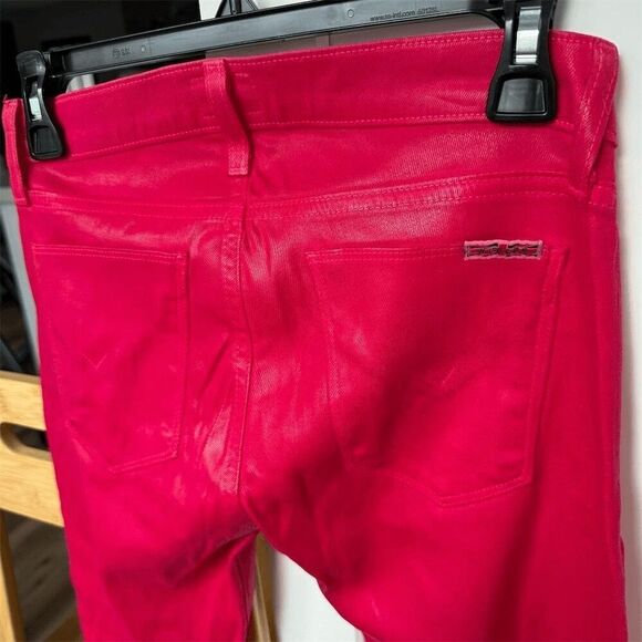 Hudson Women's Super Skinny Waxed Jeans Pink Size 25 - Picture 4 of 8